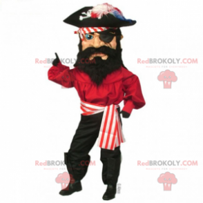 Mascote pirata com tapa-olho - Redbrokoly.com