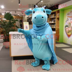Himmelblå Tapir maskot...