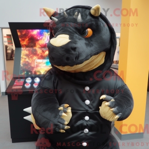Black Ankylosaurus mascot...