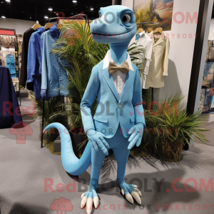 Sky Blue Coelophysis mascot...