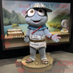 Grå Sushi maskot drakt...