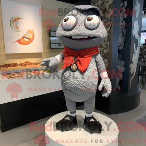 Grå Sushi-maskot drakt...