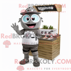 Grå Sushi maskot drakt...