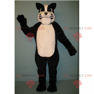 Mascotte de pitbull enragé noir et blanc - Redbrokoly.com