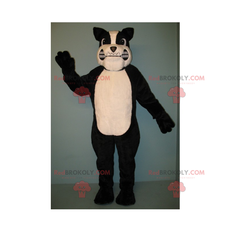 Mascotte de pitbull enragé noir et blanc - Redbrokoly.com Mascotte de pitbull enragé noir et blanc - Redbrokoly.com