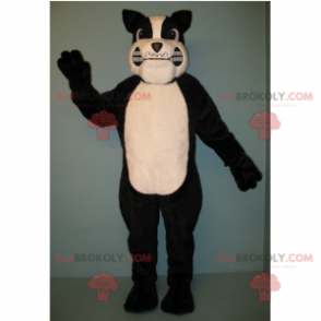 Mascotte de pitbull enragé noir et blanc - Redbrokoly.com