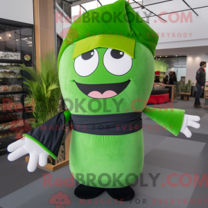 Grøn Sushi maskot kostume...