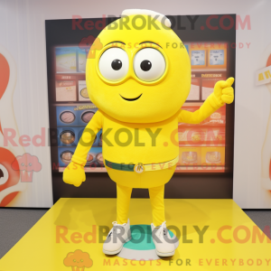 Citrongul armbåndsur maskot...