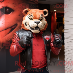 Red Sabeltand Tiger maskot...