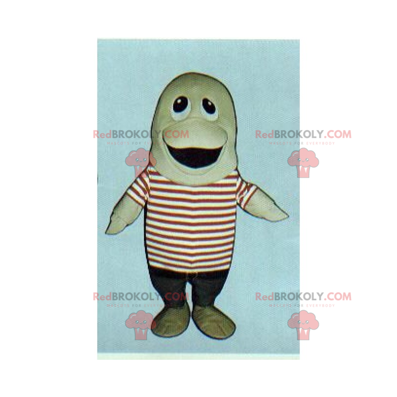 Fiskmaskot med marinière - Redbrokoly.com Fiskmaskot med marinière - Redbrokoly.com