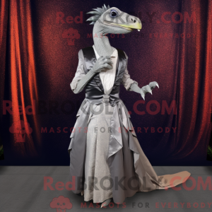 Sølv Deinonychus maskot...