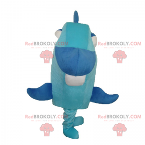 Blaues Fischmaskottchen - Redbrokoly.com