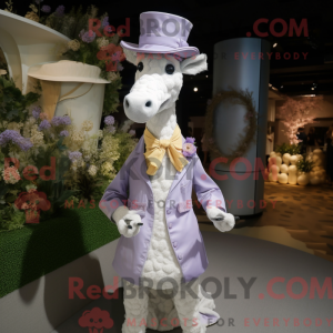 Lavendel giraff maskot...