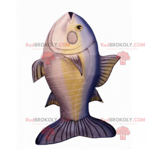 Klassisches Fischmaskottchen - Redbrokoly.com