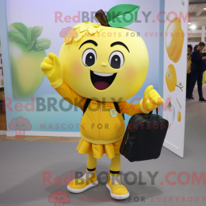 Geel Apple-mascottekostuum...