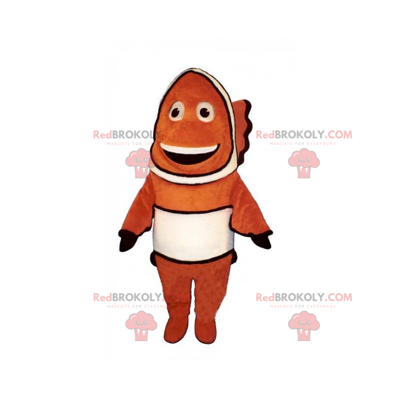 Mascota de pez payaso sonriente - Redbrokoly.com