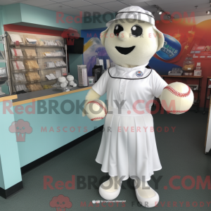 White Baseball Ball mascot...