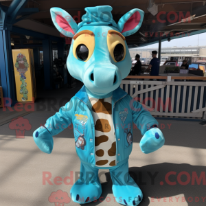 Turkis Giraffe maskot...