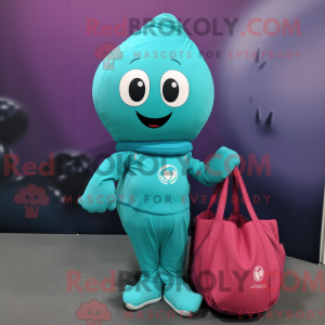 Teal Raspberry Maskottchen...
