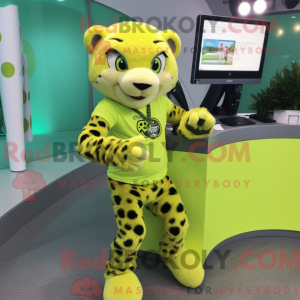 Limegrønn Gepard máscara de...