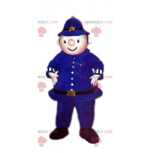 Mascotte de policier en tenue bleu - Redbrokoly.com