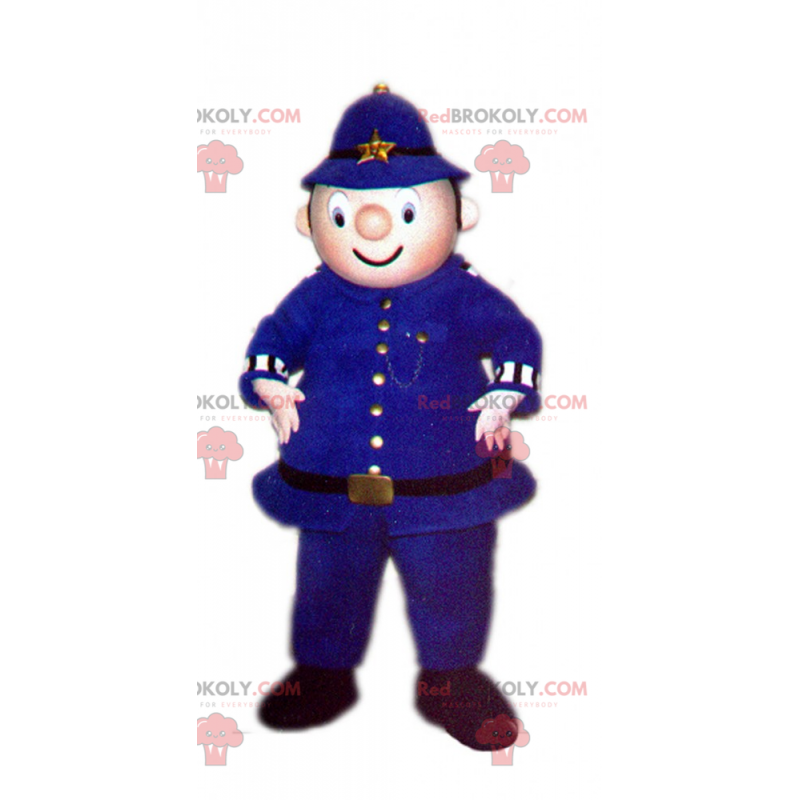 Policeman mascot in blue outfit - Redbrokoly.com