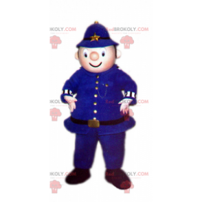 Mascotte de policier en tenue bleu - Redbrokoly.com