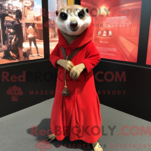 Red Meerkat mascot costume...