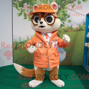 Peach Weasel maskot kostume...