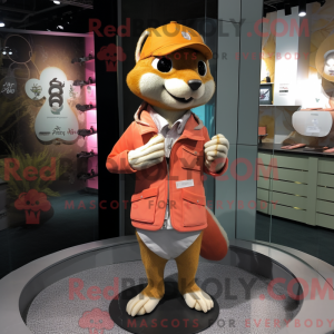 Peach Weasel Maskottchen...