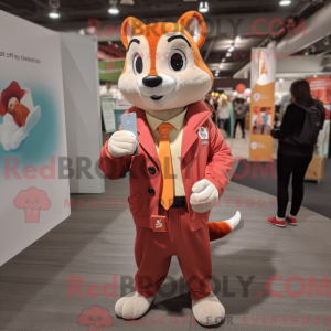 Peach Weasel mascot costume...