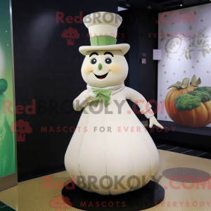 Hvid majroe maskot kostume...