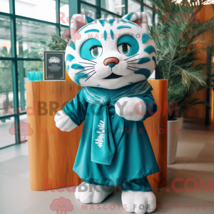 Teal Tiger Maskottchen...