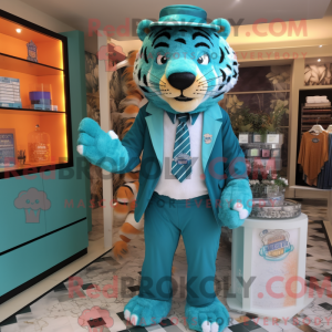 Postava maskota Teal Tiger...