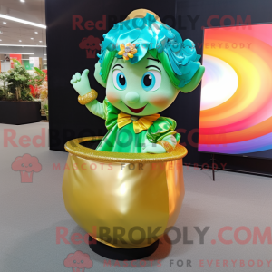 Cyan Pot Of Gold maskot...