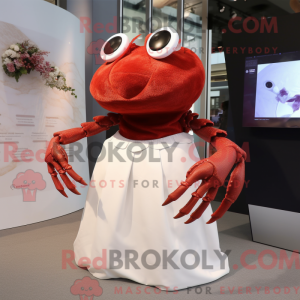 Maroon Crab mascottekostuum...