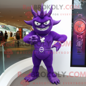 Máscara de dragão roxo com...
