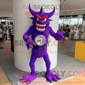 Máscara de dragão roxo com...