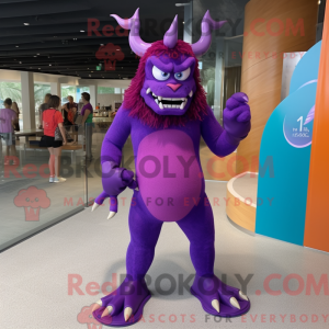 Máscara de dragão roxo com...