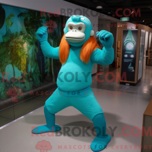 Turquoise orang-oetan...