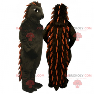 Sort porcupine maskot - Redbrokoly.com