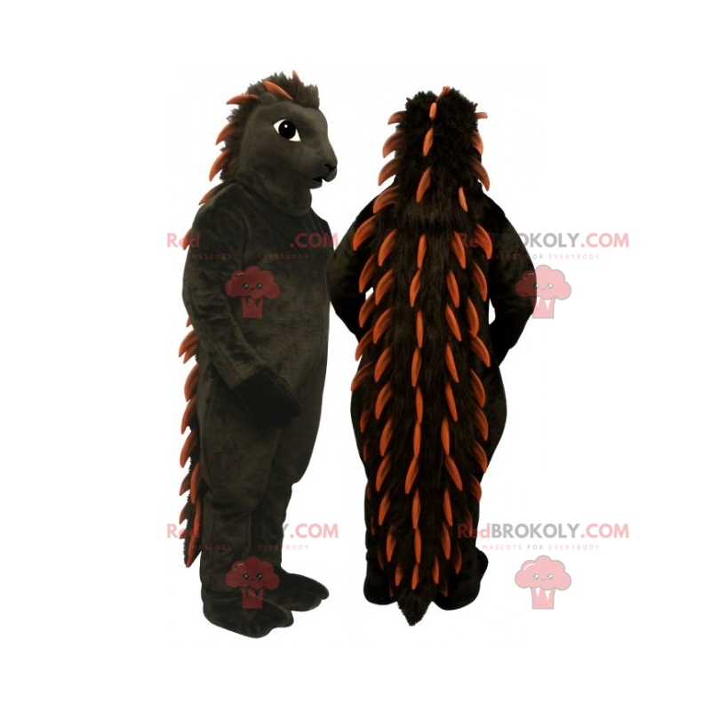 Sort porcupine maskot - Redbrokoly.com