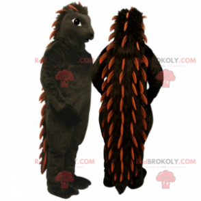 Schwarzes Stachelschweinmaskottchen - Redbrokoly.com