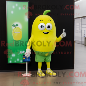Mascotte de concombre jaune...