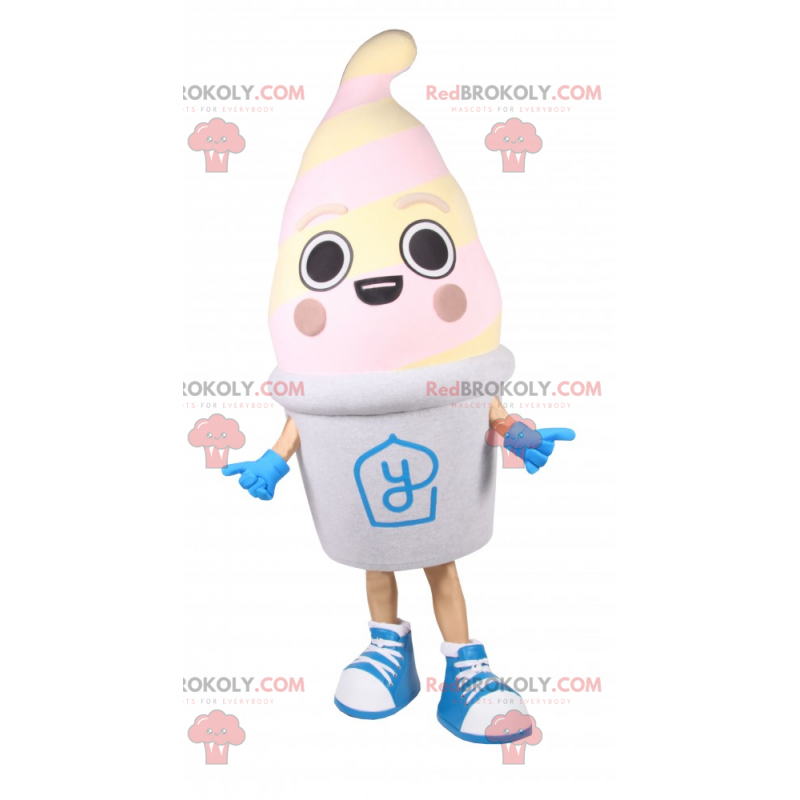 Vanille-ijs pot mascotte - Redbrokoly.com
