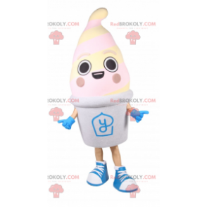 Vanilla ice cream pot mascot - Redbrokoly.com