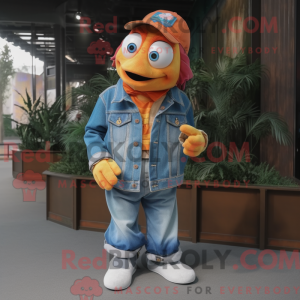 Oliven Klovn Fisk maskot...