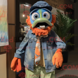 Olive Clown Fish maskot...