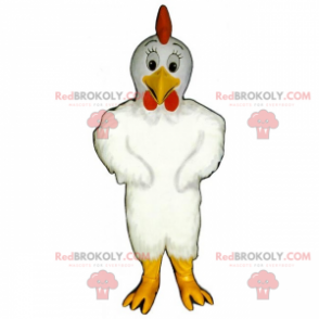 Big eyed hen mascot - Redbrokoly.com