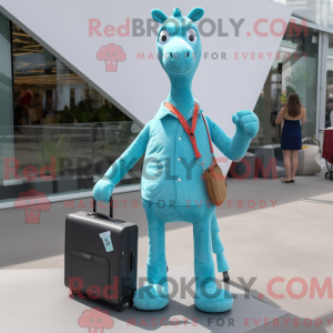 Maskotka Cyan Giraffe jest...